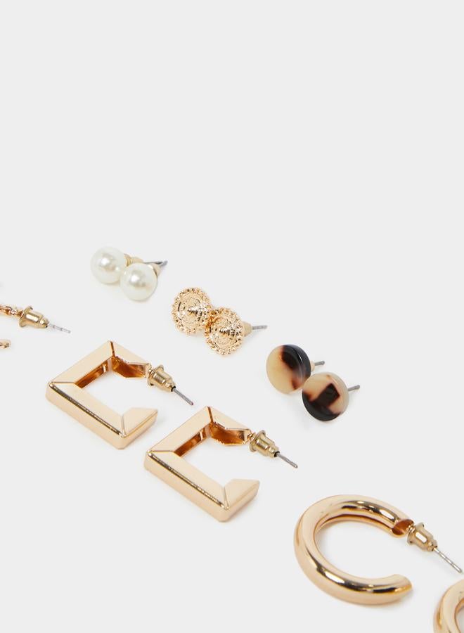 ستايلي طقم 6 أزواج أقراط متنوعة - Image 3